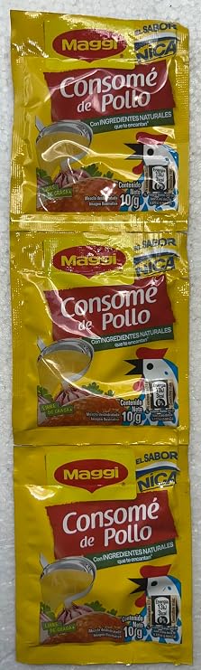 Consome de Pollo Maggi 225 g o en 10 g Paquete, Mi Sazon en 10 g Paquete Chicken Bouillion Powder (Consome de Pollo Maggi 10 g packet - 3 ea, Consome de Pollo)
