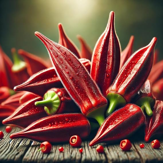 Seeds Red Okra/Ladies Fingers/Bamia/Non GMO/Heirloom