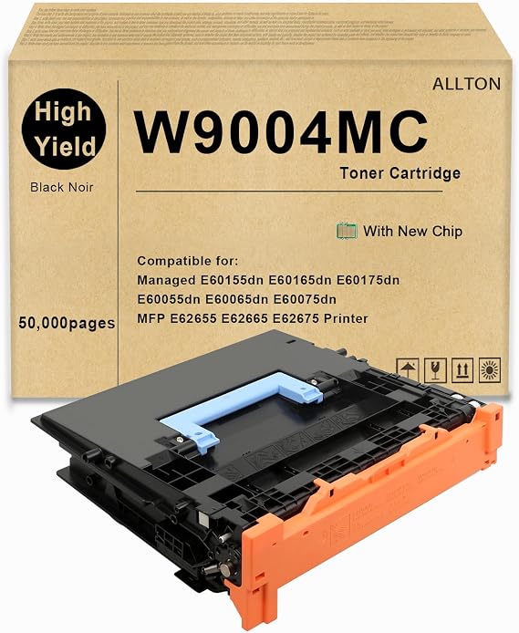 High Yield W9004MC Toner Cartridge Black with New Chip Compatible for Managed E60155dn E60165dn E60175dn E60055dn E60065dn E60075dn MFP E62655 E62665 E62675 Printer(1-Pack,Black)