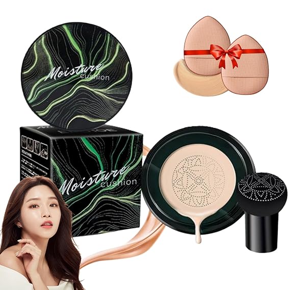 Honey and Pine Air Cushion CC Cream, Foundation, Concealer and Powder in One, Full Coverage, Matte Finish, Suitable for All Skin Types, Ivory