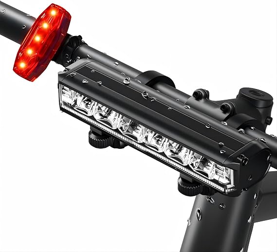 Bike Lights for Night Riding, USB Rechargeable Front Rear Light, Bicycle Headlight Set, Aluminum Light, IPX5 Waterproof Bike Headlight Taillight for Adult Kid Mountain MTB Off-Road Cycling
