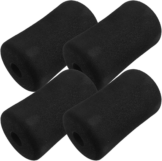 Foam Foot Pads for Exercise Equipment 4 Pack Roller Pad Replacement for Gym Machines Ab Training Sleeve Soft Sponge Cushion Covers for Leg Extension and Workout Comfort