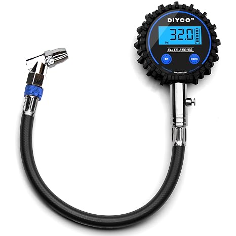 D1 Digital Tire Pressure Gauge (Blue) 150 PSI Anodized Interchangeable Air Chuck