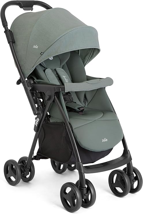 Joie Mirus Hafif Bebek Arabası - Ters Çevrilebilir Saplı, El Frenli ve Tek El Katlamalı Bebek Arabası, 0-3 Yaş Çocuklar İçin Buggy (15 Kg'a kadar) - Celeste