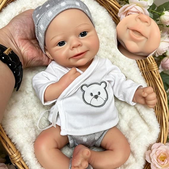 OtardDolls 13inch Silicone Baby Doll Boy Handmade Realistic Newborn