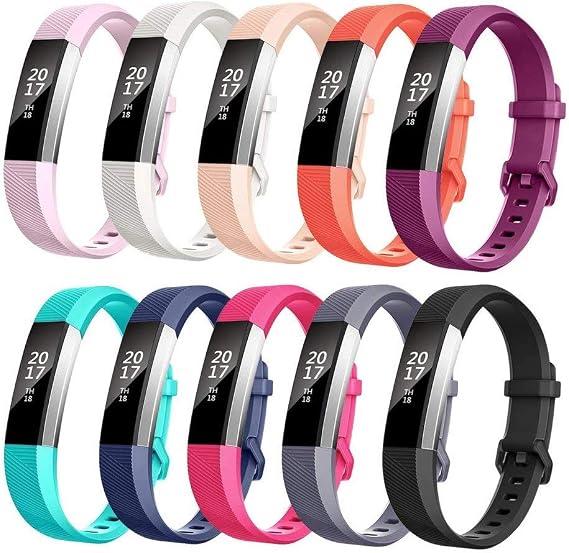 10PK Compatible, Replacement Band for Fitbit Alta Small Bracelet Straps for Fitbit Alta & Alta HR/Fitbit Ace Wristbands for Women Men Boys Girls