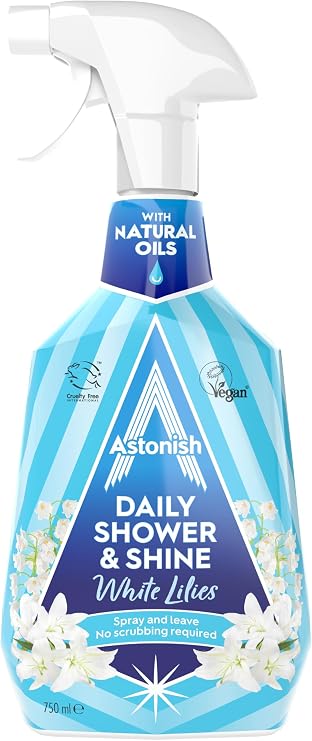Astonish Daily Shower Shine, No Scrub Shower Cleaner Spray, 25oz