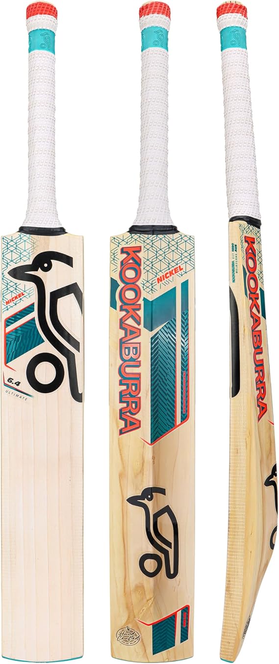 Kookaburra Nickel 6.4 Ultimate Cricket Bat - Short Handle, Teal/Red