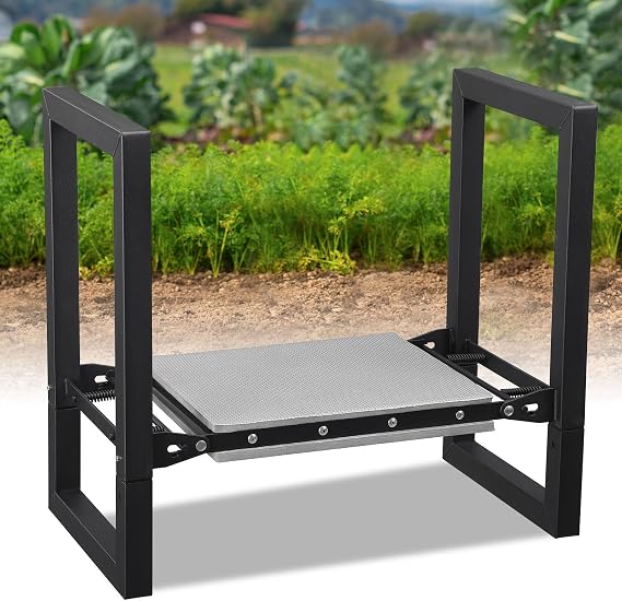 Garden Kneeler and Seat, Foldable Garden Stool 400lbs Heavy Duty, Protects Knees and Back, Ideal for Women, Men, and Seniors Gardeners, Large Size 19"x10.6"x18.5"