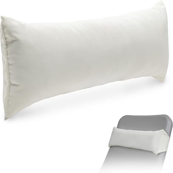 Coast Modern Outdoor Lounge Chair Pillow with Strap - Waterproof Headrest Pillow for Pool Lounger & Patio Chaise Cushions