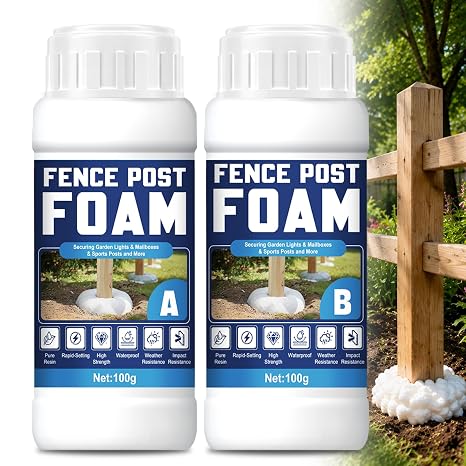 Fence Post Foam, Pure Resin Fast Expanding, Easy to Use, 100G+100G