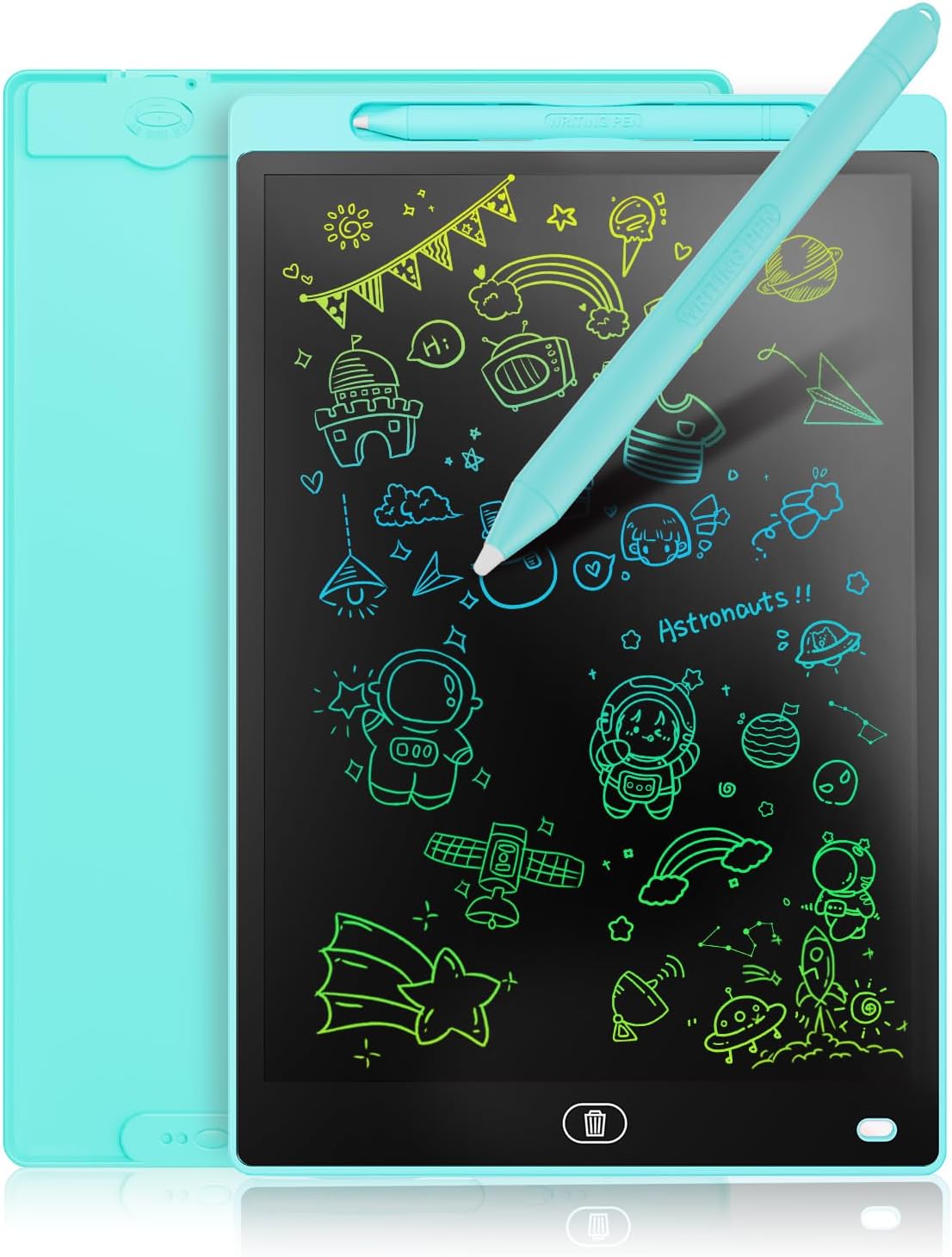 Genialba LCD Drawing Tablet for Kids 8.5 inch, Colorful LCD Writing Tablet, Erasable Drawing Pad with Lock Function, Memo Lists, Free Sticker, Toy Gifts for 2 3 4 5 6 Year Old Boys GirlsBlue