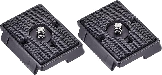 323 Quick Release Plate 1/4" Screw Tripod Camera Compatible for Manfrotto 200pl-14 RC2 Camera Tripod Ball Head 2PCS,Black