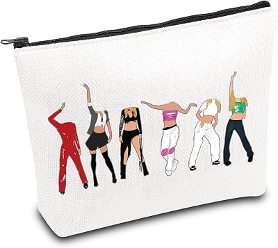 TOBGBE 90s Pop Music Cosmetic Makeup Bag Singer Fans Gift Albums Makeup Zipper Pouch Bag Music Lover Merchandise 90 Musician Gifts 90s Pop BAG
