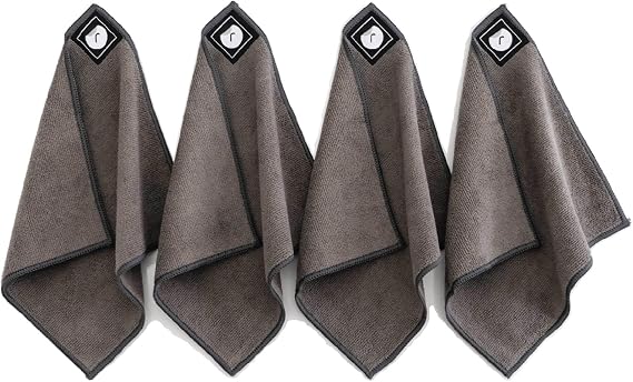 Remooble 4 Pack Magnetic Microfiber Cleaning Cloth Dry Erasers for Whiteboards - Towel Hangs on Metal Edged White Boards, Glassboards, and Blackboards Washable - 10'' X 10''