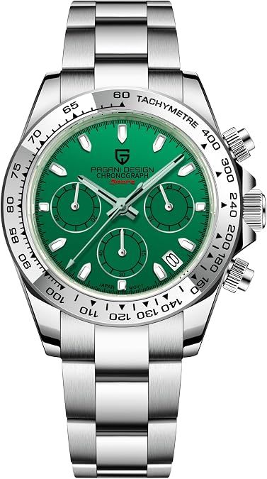 TYBERLEY Pagani Design Luxury Men's Quartz Multifunction Watch Japan VK63 Movement Full Stainless Steel 100M Waterproof Sport Chronograph Watches Date