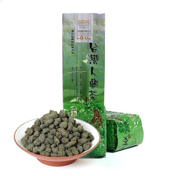 GOARTEA Ginseng Oolong Tea - 2Pcs 250g / Total 17.6oz - Taiwan Ren Shen Oolong Tea Loose Leaf - High Mountain Lan Gui Ren
