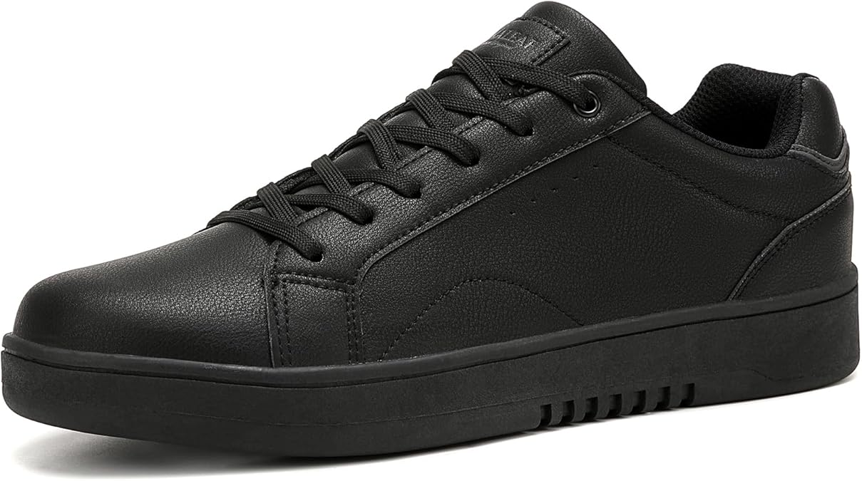ANALEAF Mens Fashion Sneakers Comfortable Casual Dress Shoes Classic Shoes, All Black, US 10