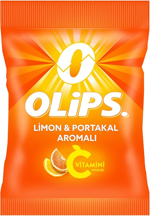 Olips Limon Portakal Aromalı Poşet Şeker 76 gr 16 Adet