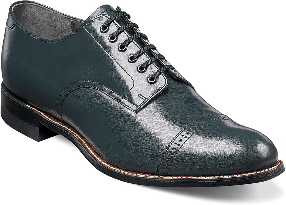 Stacy Adams Mens Madison Cap Toe Oxford , 12, Navy