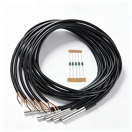 Gikfun 5PCS 1M DS18B20 Temperature Sensor Waterproof Digital Thermal Probe Sensor for Arduino EK1083