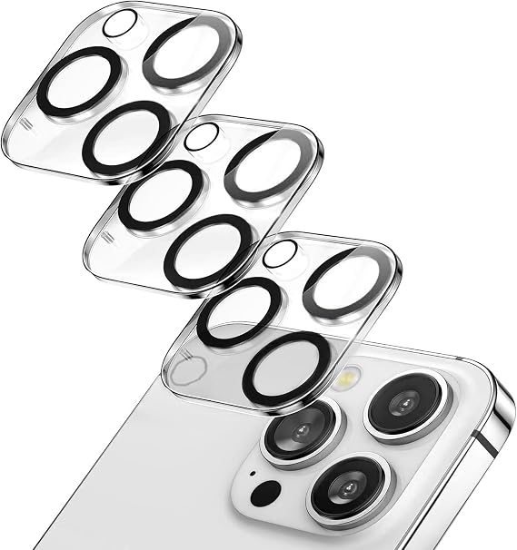 Camera Lens Protector for iPhone 14 Pro 6.1-Inch and iPhone 14 Pro Max 6.7-Inch, 9H Tempered Glass, Anti-Scratch, Not Affect Night Shooting, No-Bubble HD Clarity(3 Pack)