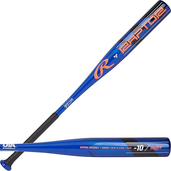 Rawlings | Raptor Youth Baseball Bat | USA | -10 | 1 Pc. Aluminum