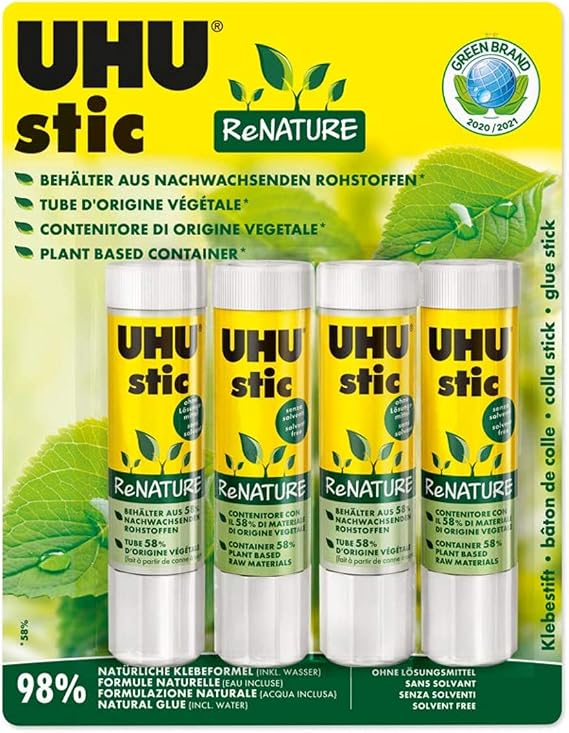 UHU stic Klebestift ReNATURE 4x21g