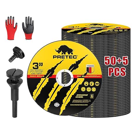 Cut Off Wheels 3 Inch, 55 Pack with Mandrel Kit for Die Grinder