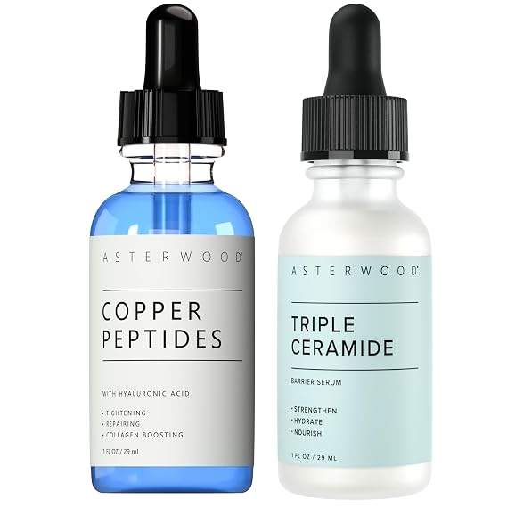 Asterwood Copper Peptides Serum 1 oz + Triple Ceramide Serum 1 oz