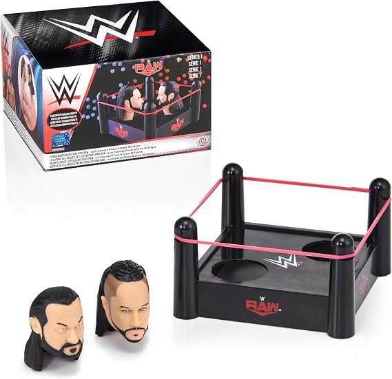 WWE: Thumb War: Superstars Ring Raw - Drew McIntyre VS Damian Priest, 1.5" Wrestling Characters, Competitive Arena Battle, Novelty Toy, Fans Ages 3+