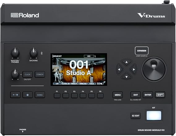 Roland V31 V-Drums Sound Module | Compact Interface Designed for V-Drums 3 Series | Advanced Sound Engine | Onboard Sound Library | Quick Edit Controls | Integrated Coach Mode | Expanded I/O Features