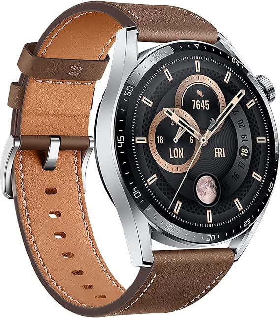 HUAWEI Watch GT 3 46 mm Smartwatch, Durable Battery Life, All-Day SpO2 Monitoring, Personal AI Running Coach, Accurate Heart Rate Monitoring, 100+ Workout Modes, Stainless Steel