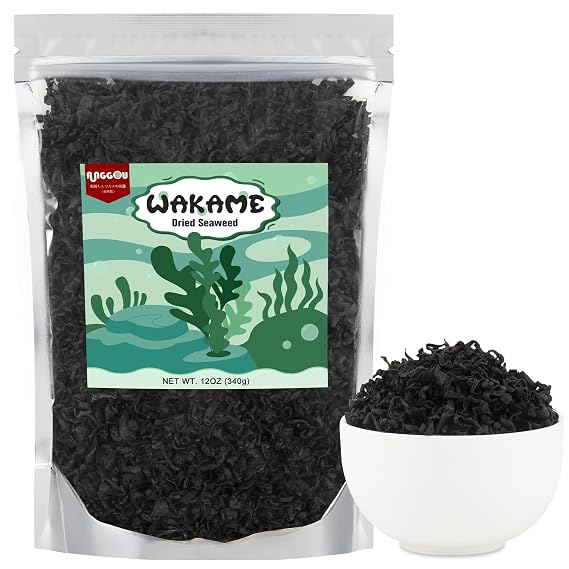 Premium Dried Wakame Seaweed 12oz, 100% Natural Sea Vegetable for Miso Soup | Japanese Seaweed for Seaweed Salad, Ramen & Cooking, Hand-Harvested, Sun-Dried, Gluten-Free, Non-GMO, Vegan-Friendly