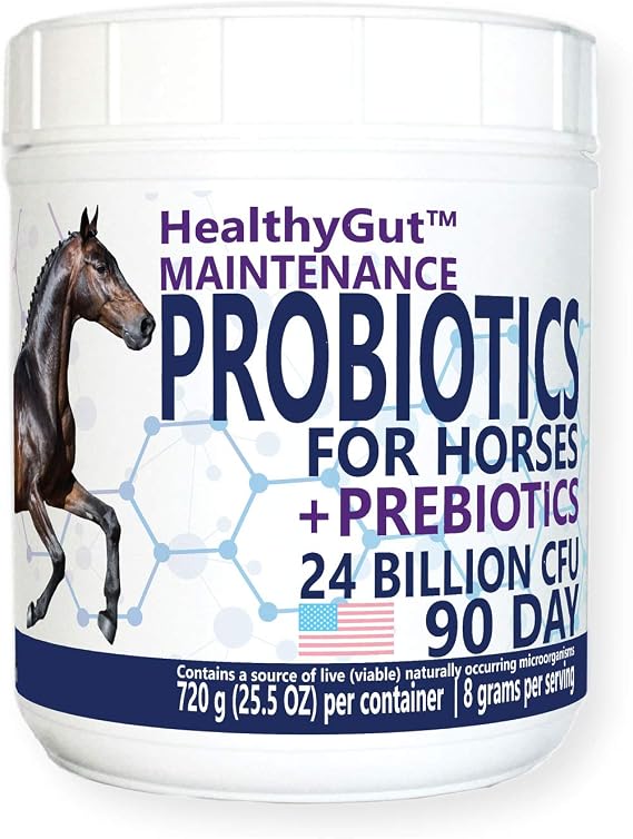 HealthyGutTM Probiotics for Horses Dietary Supplement, All-Natural Digestive System Maintenance Formula (90 Days)