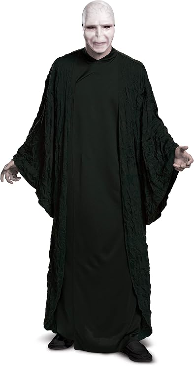 Disguise Men's Harry Potter Voldemort Deluxe Adult Costume, Black