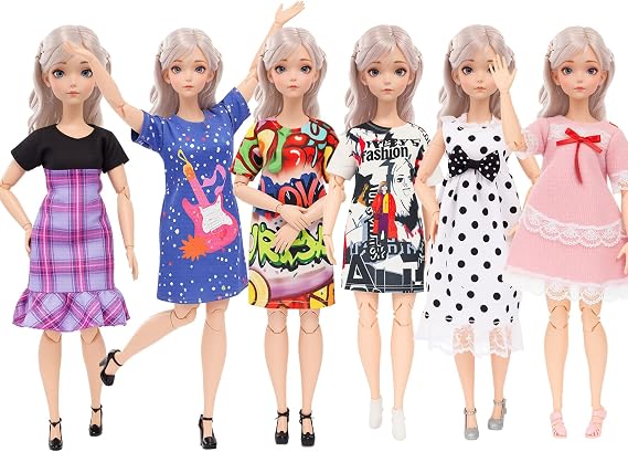 Miunana Bigger Girl Doll Clothes for 11.5 Inch Plus Size Girl Dolls