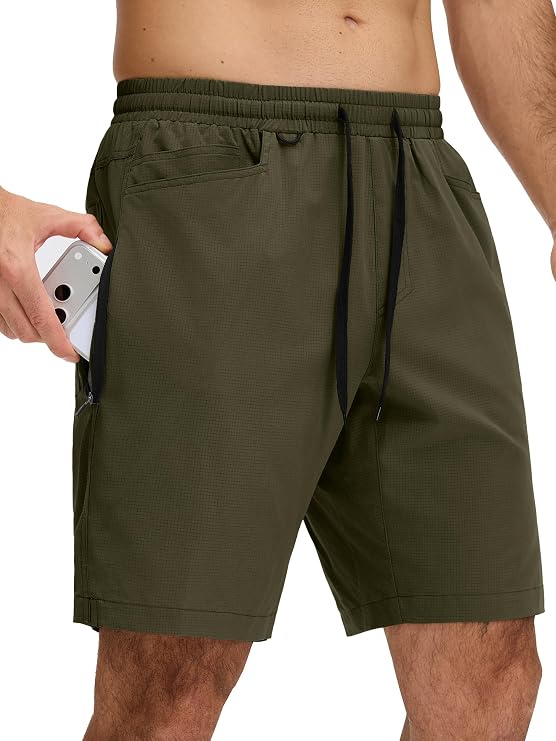 JEMLDL Men's Athletic Running Shorts 9" Workout Gym Quick Dry Shorts