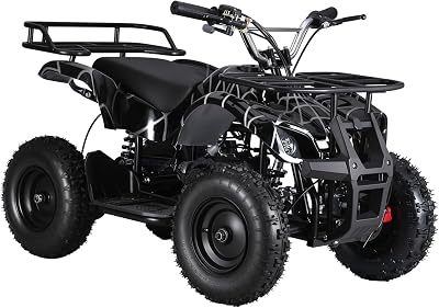 50CC Gas ATV 4 Wheeler, 2-Stroke ATV Quad Kids Ride On Car, Dual Disc Brake, 265LBS Weight Capacity, 31MPH Maximum Speed Black
