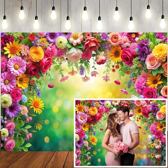 7X5 Spring Floral Backdrop Valentine's Mother's Day Backdrop Wedding Birthday Decorations Backdrops for Photographers Studio Props 130