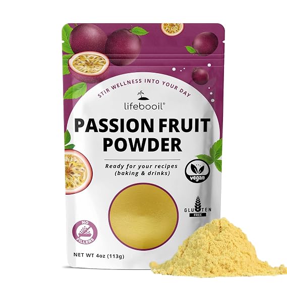 Lifebooil Passion Fruit Powder, No Additives and Preservatives,4oz