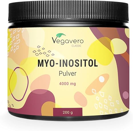 Myo-Inositol Vital Substances for the Period and PCO Syndrome 4000 mg per Dose Laboratory Tested & Vegan 200 g Powder in Recyclable Tin No Additives German Production Vegavero