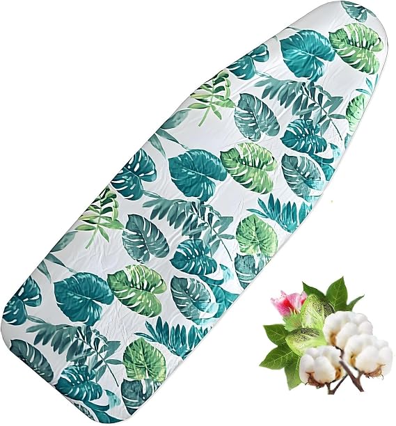 Ironing Board Cover and Pad 19" x 58", Thick Padding with Elasticized Edges and Hook and Loop Fasteners, Easy Installation