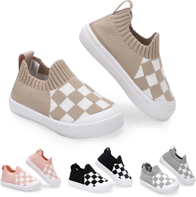 Mesh Toddler Shoes,Baby Sneakers Girls Boys, Baby Sock Shoe,Slip-On Baby Walking Shoes,Breathable Toddler Tennis Shoes,Baby Non-Slip Breathable Slippers with Soft Rubber Soles 6 9 12 18 24 Months