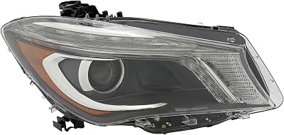 Front Xenon Headlight Right Side for 2014-2016 Mercedes-Benz CLA-Class C117CLA45 AMGCLA25015-16 CLA18014-15 CLA200 Passenger Head Lights Lamp Direct Replacement Headlamps Assy Set Assembly
