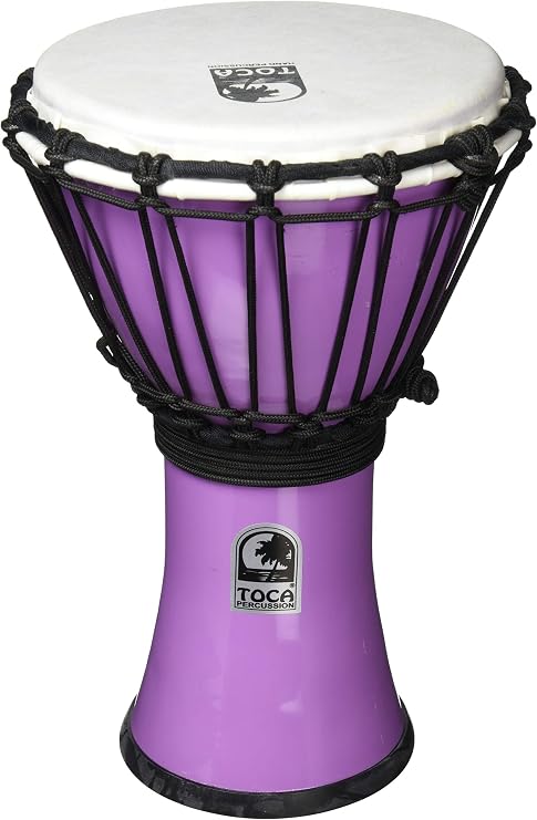 Toca TFCDJ-7PR Colorsound 7-Inch Djembe, Pastel Red