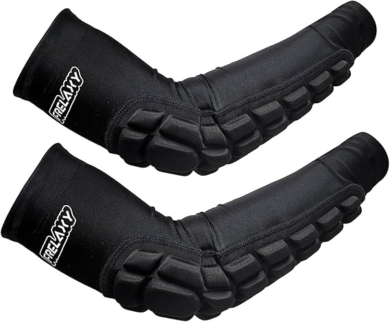Frelaxy Elbow Pads, Padded Arm Sleeves for Volleyball and Football, 2 Pack