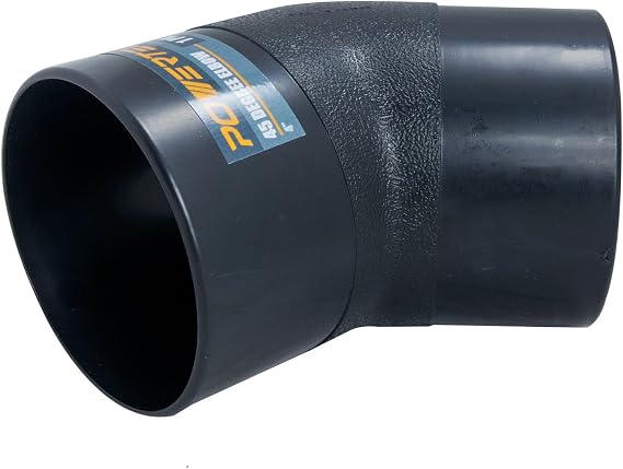 POWERTEC 70183 4 45 Degree Elbow - ABS Plastic Dust Collector Connector (Black)