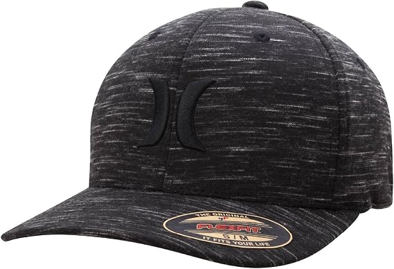 Hurley Mens Baseball Cap Moisture-Wicking Textured Fitted Baseball Hat
