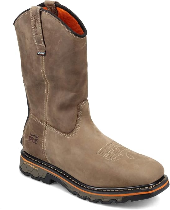 Timberland PRO Men's True Grit Pull On Soft Toe Waterproof Industrial Western Work Boot, Turkish Coffee-2024 NEW, 15 M US